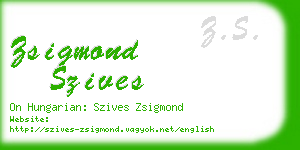 zsigmond szives business card